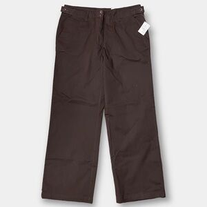 NWT Cato Wide Leg Classic Relaxed Thigh Brown  High Rise Slacks Pants Size 14